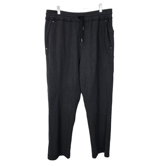 LULULEMON Mens Black Straight Leg Sweatpants Gym Stretch Waist XL? - Picture 1 of 10